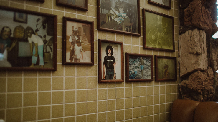 wall of photos